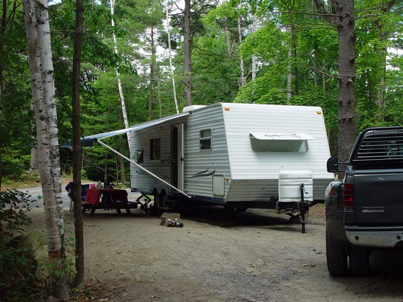 Camper site at Adirondack Camping Village