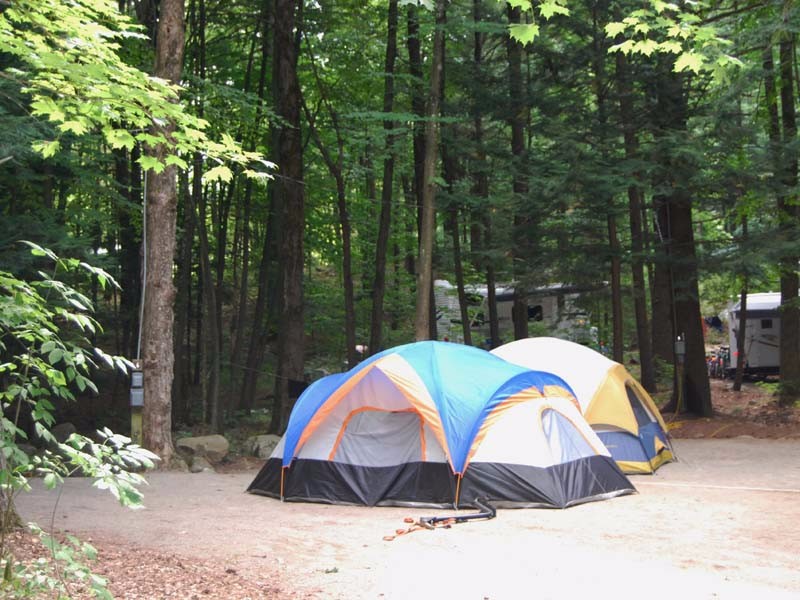 Tent site at Adirondack Camping Village