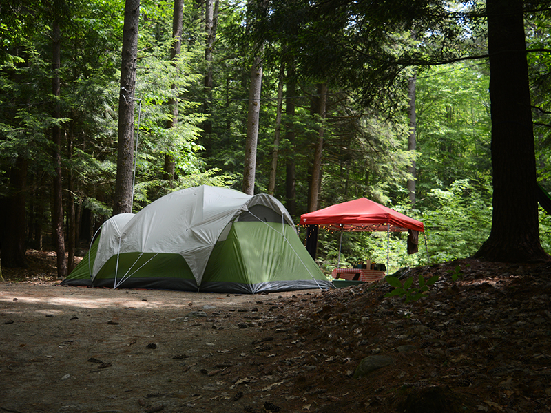 Tent camping site